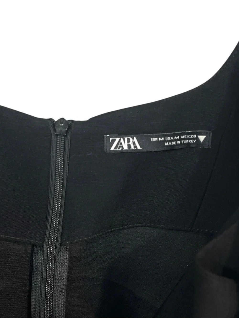 Zara Black Viscose Linen Cotton Blend Scoopneck Romper Size Medium
